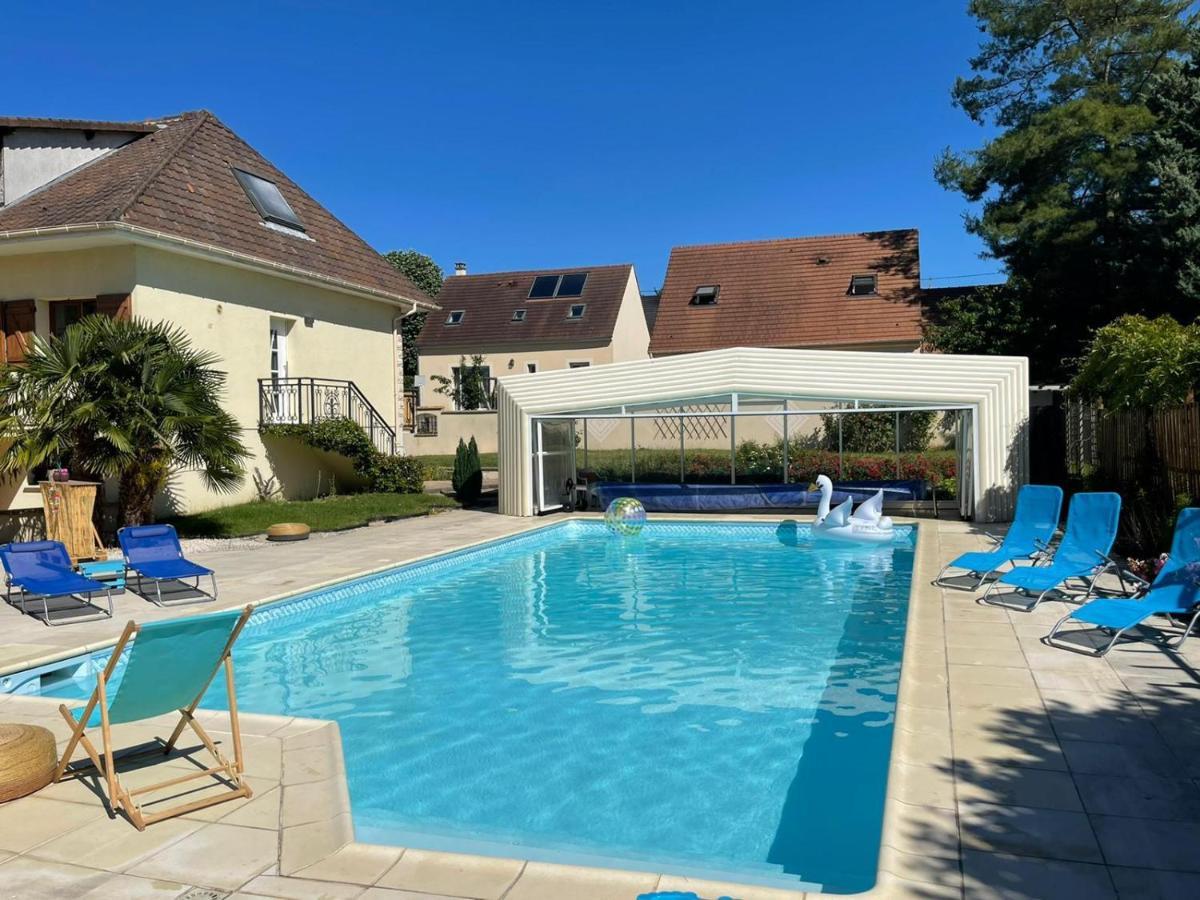 Rosny-sur-Seine L'Annexe- Guest House Avec Piscine Studio Avec Coin Chambre المظهر الخارجي الصورة